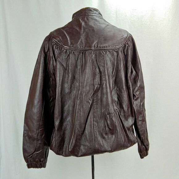 VTG Pace Uccello Maroon Leather Jacket Women's 10 - Picture 2 of 6